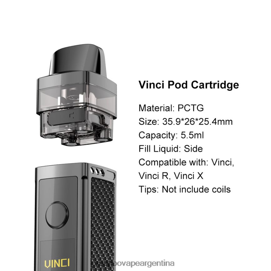 VOOPOO Vape Precio - VOOPOO VINCI REPLACEMENT POD (2 piezas) negro 6T4D44554