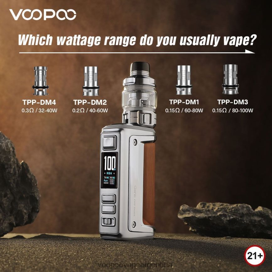 VOOPOO Argentina - VOOPOO ARGUS GT II equipo de tanque grafito 6T4D441
