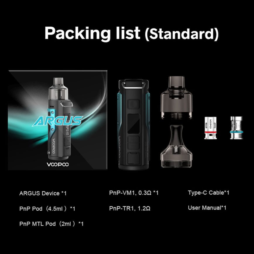 VOOPOO Drag Argentina - VOOPOO ARGUS kit de modificación de cápsulas verde petróleo-plata 6T4D4477