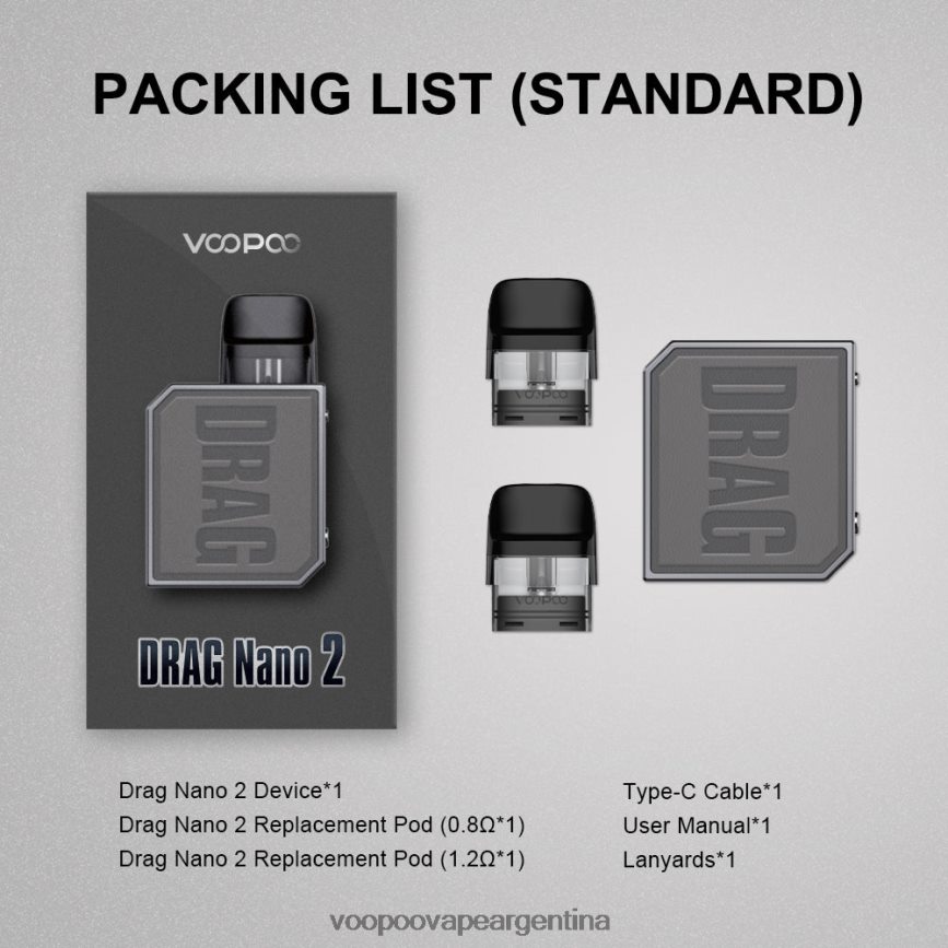 VOOPOO Vape Argentina - VOOPOO DRAG NANO 2 kit de cápsulas té verde 6T4D44152